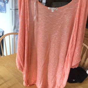 Perfect peach colored cardigan sweater